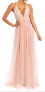 Vestido Triana Tull Nude
