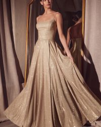 Vestido Aurora dorado champaña